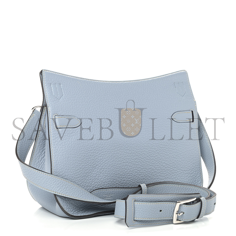 HERMÈS  TAURILLON CLEMENCE JYPSIERE 28 BLEU LIN (28*22*12cm) 